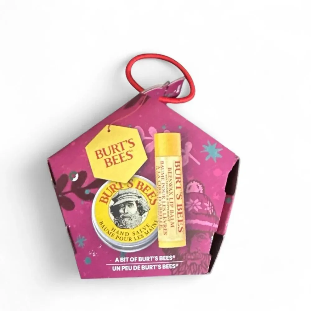 Burt's Bees hand salve and lip balm set